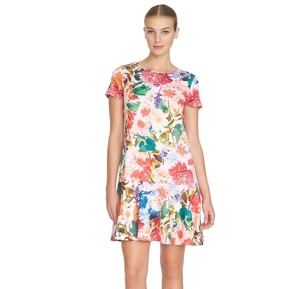 Garden Floral Drop Waist CeCe for Cynthia Steffe Dress - Picture 1 of 2